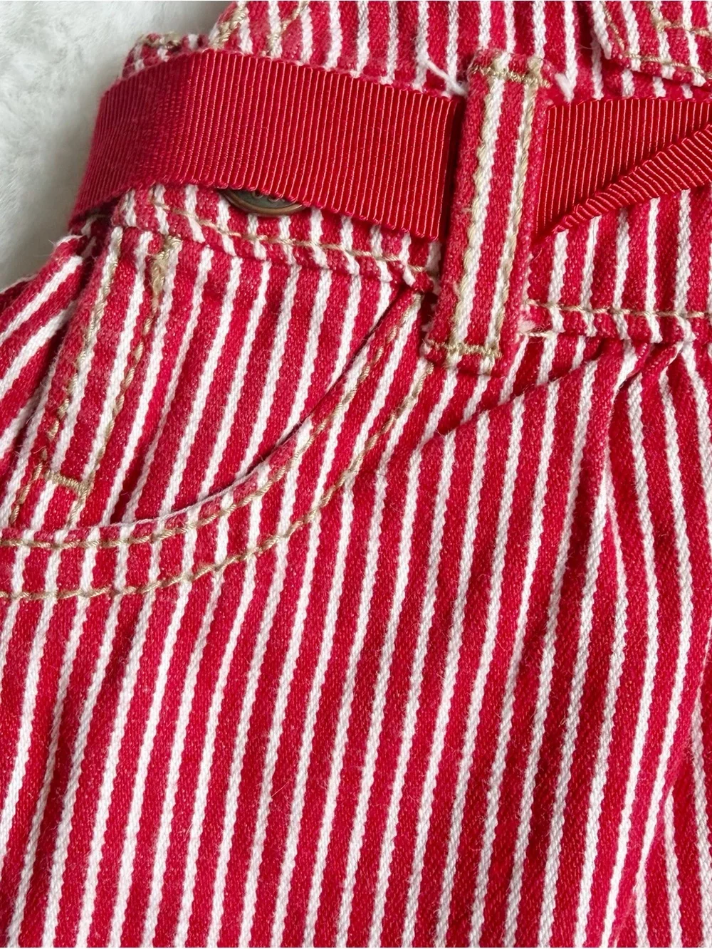 Oshkosh Baby Girls Denim  Striped Dress